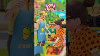 Apples and Bananas 2  Jolly Jolly Nursery Rhymes amp Kids Songs shorts nurseryrhymes [upl. by Llenehc]