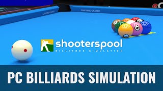 Shooterspool Billiards Simulation  Official Trailer 2021 [upl. by Ludovick]