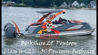 Berkshire 29 Pontoon  2022 Tiki Lees 2nd Annual Shootout on the River  Dockbars [upl. by Grubman]