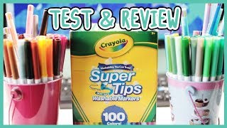 TEST amp REVIEW CRAYOLA SUPER TIP WASHABLE MARKERS [upl. by Odnumde]