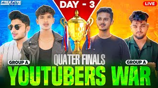 😨YOUTUBERS CS  TOURNAMENT🏆 QUATER FINAL🔴DAY 3  DFG TS  NXT👑 FREE FIRE IN TELUGU dfg freefire [upl. by Velasco]