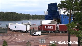 Finnsirius amp Finncanopus Loading and unloading in Långnäs 25 08 2024 Åland Long haul truck [upl. by Nabila]