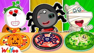 Which is the Best Cooking Challenge With Halloween Pizza Halloween Monster Party 🎃 Wolfoo Channel [upl. by Beatriz]