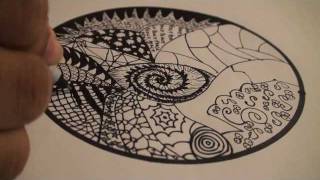 How to Draw a Mandala with Zentangles [upl. by Lledra]