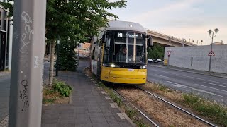 Tram Berlin  Mitfahrt in der M1 von ClaraJaschkeStraße bis U Rosenthaler Platz im F8Z 9014B [upl. by Amol]