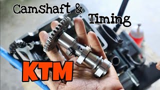 Camshaft Installation and Timing  KTM Duke 390 [upl. by Armat]