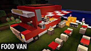 FOOD VAN Minecraft  Minecraft food truck tutorial  Minecraft tutorial  Minecraft house tutorial [upl. by Nicolau896]