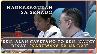 SEN ALAN CAYETANO AT SEN NANCY BINAY NAGKAS4GUTN SA SENADO [upl. by Landri]