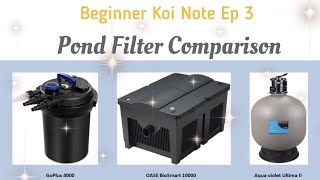 Beginners Filter Comparison  Goplus 4000  OASE BioSmart 10000  Aqua Ultraviolet Ultima II 錦鯉池過濾 [upl. by Lamoree528]