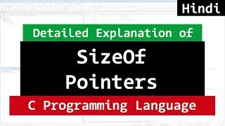 SizeOf Operator with Pointers  C Programming Video Tutorial in Hindi [upl. by Dirgni660]