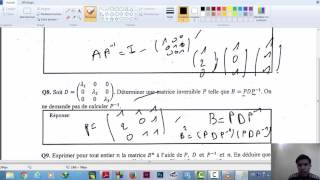 2 concour bac2 enset mohammedia 2013 Mathématique Matrice partie 2 [upl. by Hum]