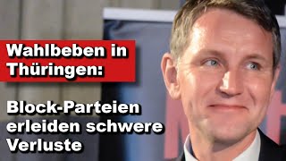 Wahlbeben in Thüringen BlockParteien erleiden schwere Verluste Wochenstart [upl. by Hayott]