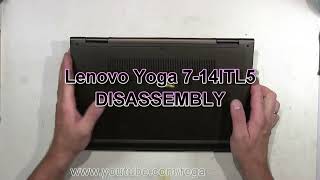 Lenovo Yoga 7 14ITL5 How To Partially Take Apart Lower Base Disassembly [upl. by Malti]