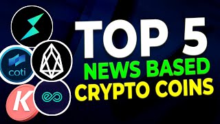 Top 5 News Based Crypto Coins  how to find upcoming cryptocurrency events  top coins  top crypto [upl. by Elmore811]