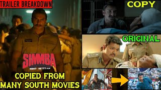 Simmba Official Trailer Breakdown  Simmba Movie Copied From Many South Indian Movies [upl. by Onaireves836]