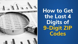 ZIP4 Code™ Lookup How To Get the Last 4 Digits of 9Digit ZIP Codes  Tutorial [upl. by Anyaj50]