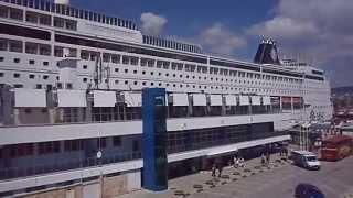 MSC Sinfonia is a cruise ship anchor at Port of Varna Bulgaria [upl. by Irakuy]