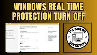 How to Turn Off Real Time Protection in Windows 10 [upl. by Ardnala196]