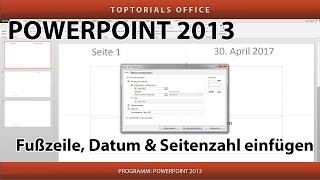 Powerpoint Fußzeile Seitenzahl und Datum einfügen [upl. by Proffitt236]