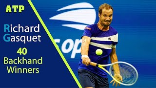 Richard Gasquet 🇫🇷 40 Perfect Backhand Winners [upl. by Misak]