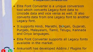 Elite Font Converter Demo  हिंदी [upl. by Shatzer622]