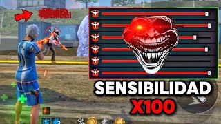 ✅SENSI “X100” MODIFICADA PARA ANDROID 📲PEGARÁS TODO ROJO CON ESTA SENSI👹⚙️ [upl. by Romilly794]