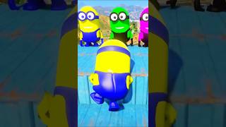 GTA V  YELLOW MINION SUPER JUMP WITH COLOUR MINIONS BUT ALL CLEARED EP321 shorts [upl. by Kevan152]