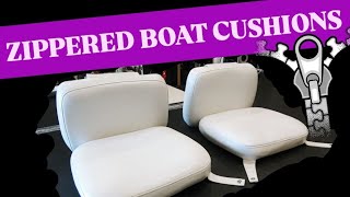 Zippered Boat Cushion Upholstery  How To [upl. by Nazus]