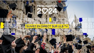 Proclamations des diplômées et diplômés ULB 2024  Droit amp Archi  910 13h00 à 20h30 [upl. by Zerline]