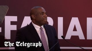 David Lammy heckled by proPalestinian protesters at Fabian Society conference [upl. by Nymsaj867]