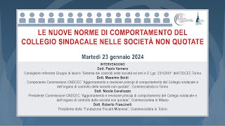 Le nuove norme di comportamento del Collegio Sindacale nelle società non quotate [upl. by Asseneg387]