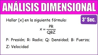 Hallar x en la siguiente fórmula P Presión R Radio Q Densidad  ANÁLISIS DIMENSIONAL [upl. by Florinda720]