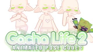 GL2 FREE animated Pose Codes ✨️pt 1 gachalife2 gachaposes [upl. by Alhahs872]