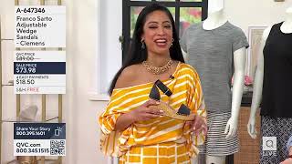 Franco Sarto CLEMENS wedge sandals on QVC Meant for MOM with Julia Cearley amp Jeannette Josue [upl. by Sivle275]