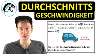 Durchschnittsgeschwindigkeit berechnen  PhysikAufgabe [upl. by Aivatnuhs738]