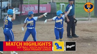 Softball  West Torrens vs Port Adelaide  Qualifying Final  Highlights [upl. by Neelik]