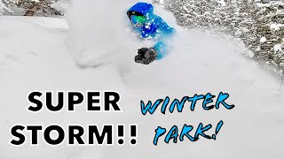 WAIST DEEP POWDER DAY at WINTER PARK COLORADO 2021 [upl. by Yblocaj]