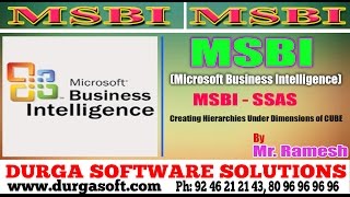 MSBI  online trainingMSBI  SSAS  Creating Hierarchies Under Dimensions of CUBE by Ramesh [upl. by Eleynad]