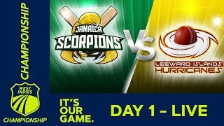 Jamaica v Leewards  Day 1  West Indies Championship  Thursday 28th February 2019 [upl. by Haile400]