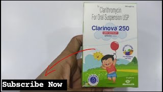 Clarithromycin Syrup  Clarinova Syrup  in hindi [upl. by Anewor]