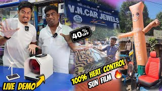 Chennaiல Best Car Sun Film 🔥 100 Heat Control  Live Demo ☀️ VN Car Jewels [upl. by Hatnamas916]