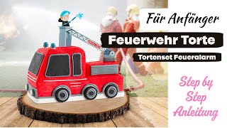 Anleitung Feuerwehr Torte für den Kindergeburtstag  Feuerwehrkuchen [upl. by Akemyt]