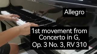 Piano accompaniment Allegro by Antonio Vivaldi ABRSM Gr 5 violin A320202023 [upl. by Asseram]