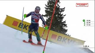 Lucas Braathen 🇳🇴  mens slalom Adelboden 2nd run Jan 8 2023 weareskiing atomic [upl. by Elie]