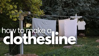 How to Make an Outdoor Clothesline  Super Easy Tutorial [upl. by Odie]