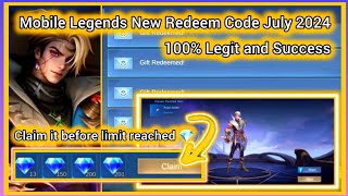 Mobile Legends Redeem Codes July 10 2024  MLBB Diamond reward codes today Get this 150 MLBB Dias💎 [upl. by Trudy]