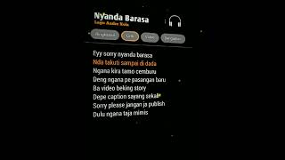 Lirik lagu sorry nyanda barasa [upl. by Ettennan]