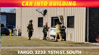 BREAKING NEWS Car Crashes Into Fargo Building [upl. by Methuselah]