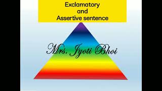 Exclamatory and Assertive sentence  English Grammar  explanation in Marathi like share subscribe [upl. by Neva138]