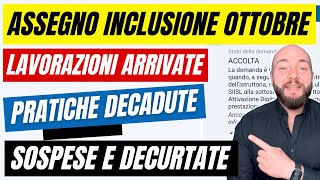 ASSEGNO DI INCLUSIONE OTTOBRE 2024 lavorazioni iniziate [upl. by Zedecrem628]